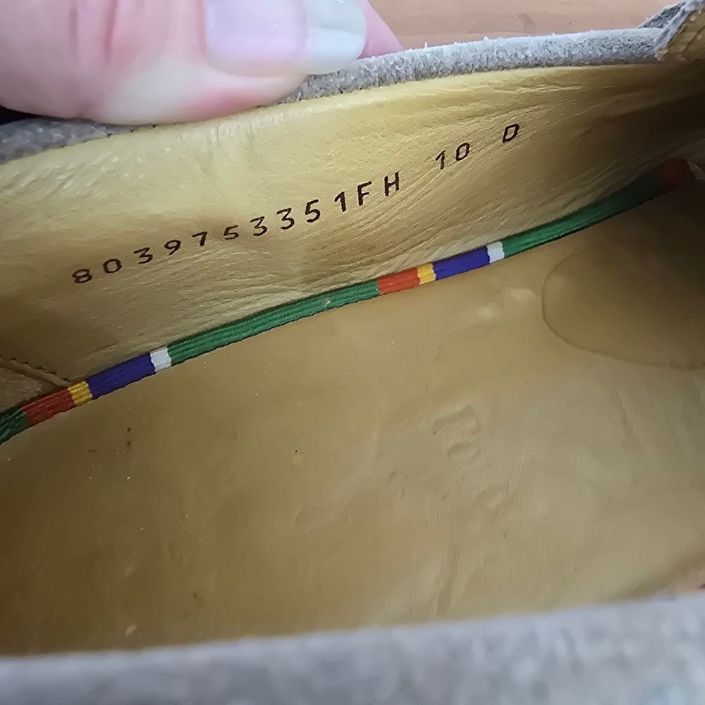 Polo Ralph Lauren Mens 10 Suede Leather Penny Loafers Shoes Brick Rubber Sole - Picture 9 of 11